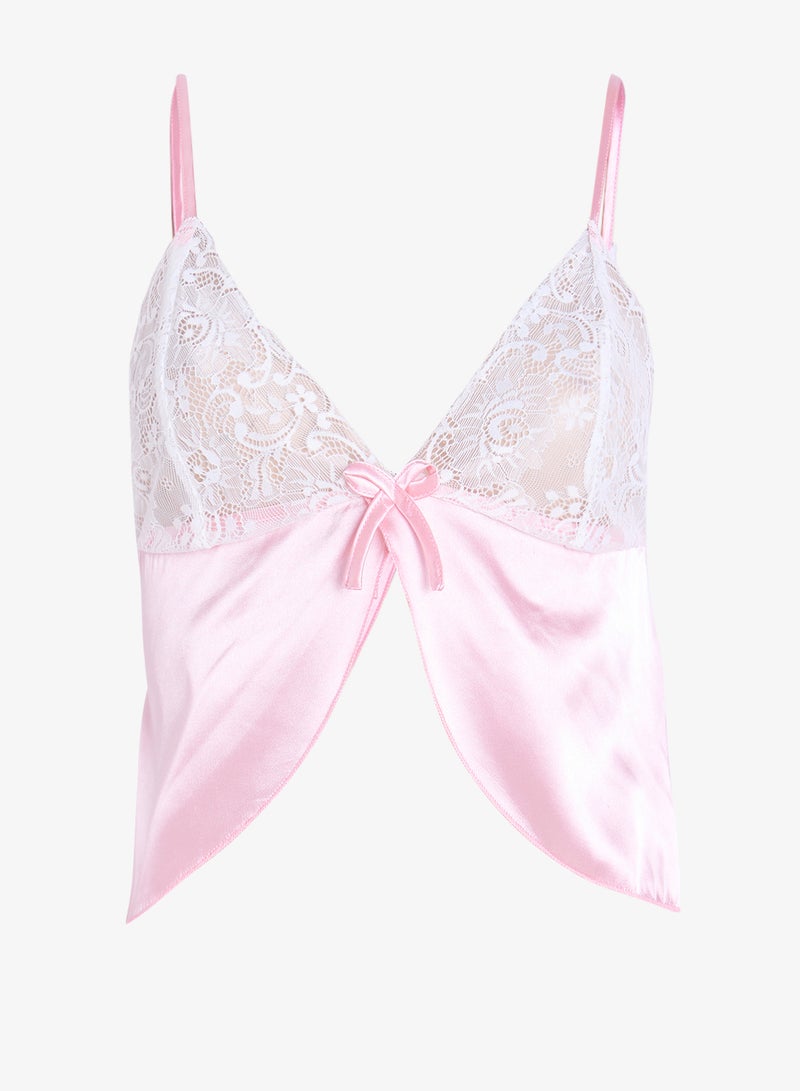 جينجر طقم صدرية وكورسيه دانتيل قطعتين مع شورت - Image 2